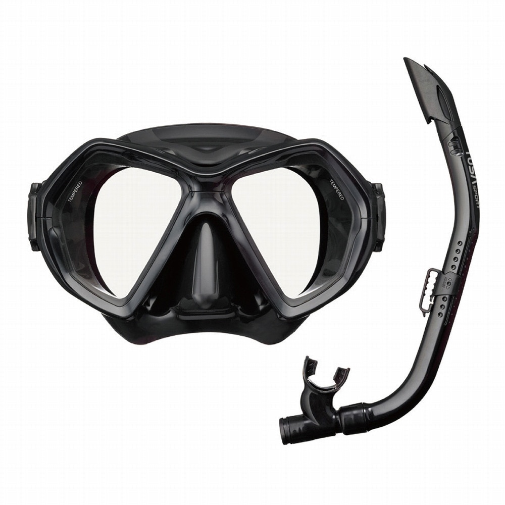 リーフツアラー（REEFTOURER）（メンズ、レディース）TUSA Sport シュノーケリングセット2点 大人用 25UC0106 BKBK