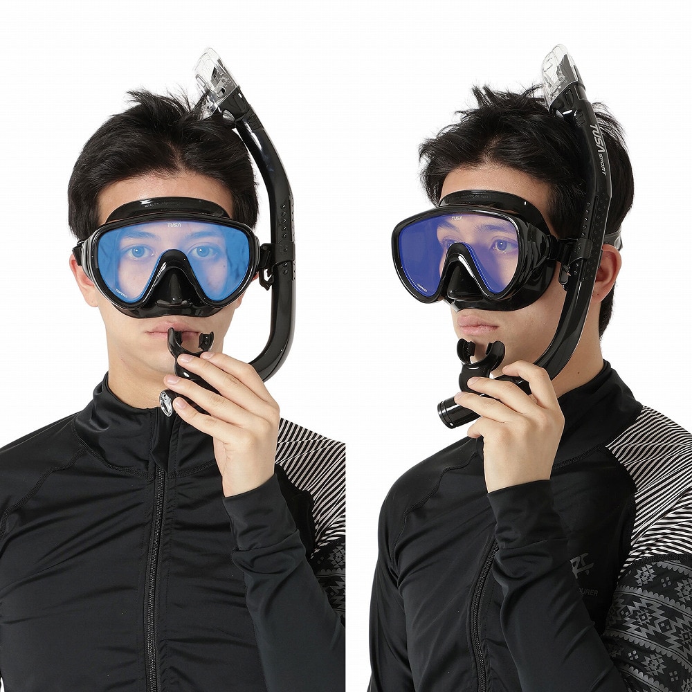 リーフツアラー（REEFTOURER）（メンズ、レディース）TUSAsport ミラーレンズシュノーケル2点セット 25UC0118M BKBKA