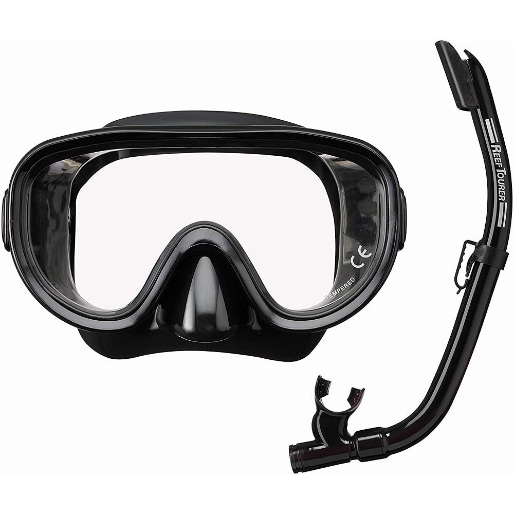 リーフツアラー（REEFTOURER）（メンズ、レディース）スノーケル セミシリコーン 2点セット 25RC9106 BKBK