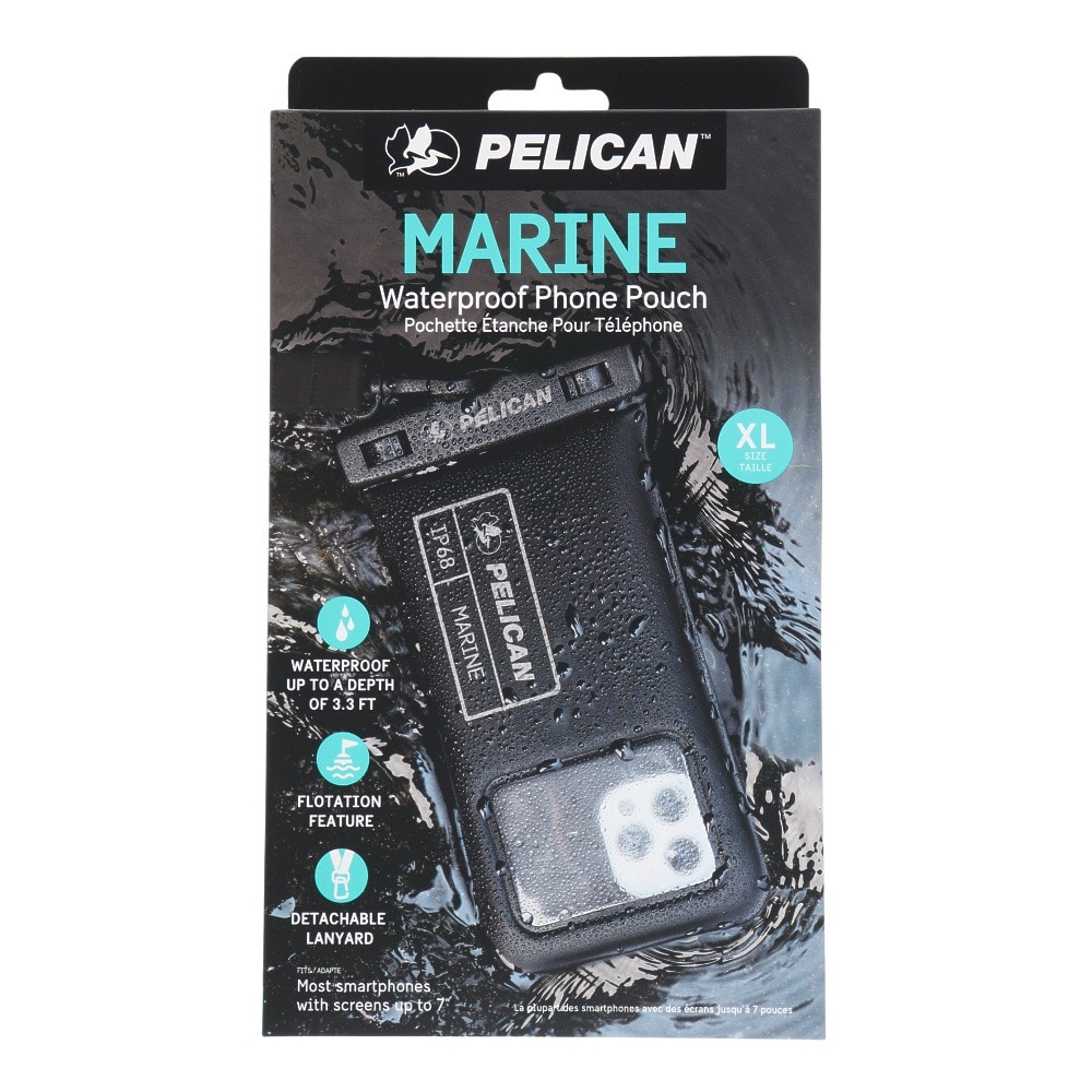 ペリカン（PELICAN）（メンズ、レディース）防水 防塵 スマートフォンケース フローティングポーチ XL PP049626 BLK /XL スマホ操作 水に浮く