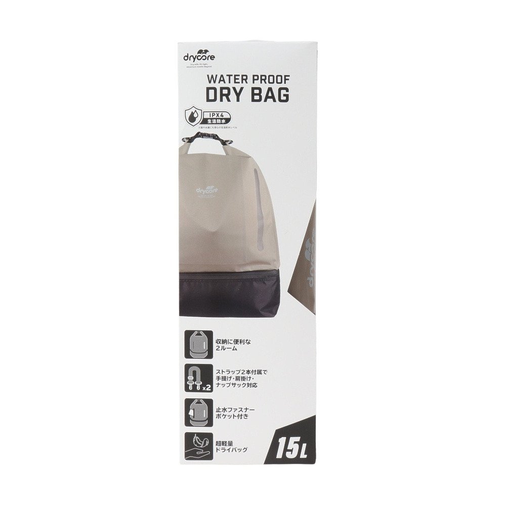 オウルテック（Owltech）（メンズ、レディース）drycore 防水ドライバッグ 15L 3Way 2ルームタイプ OWL-WPBAGDC02-KH
