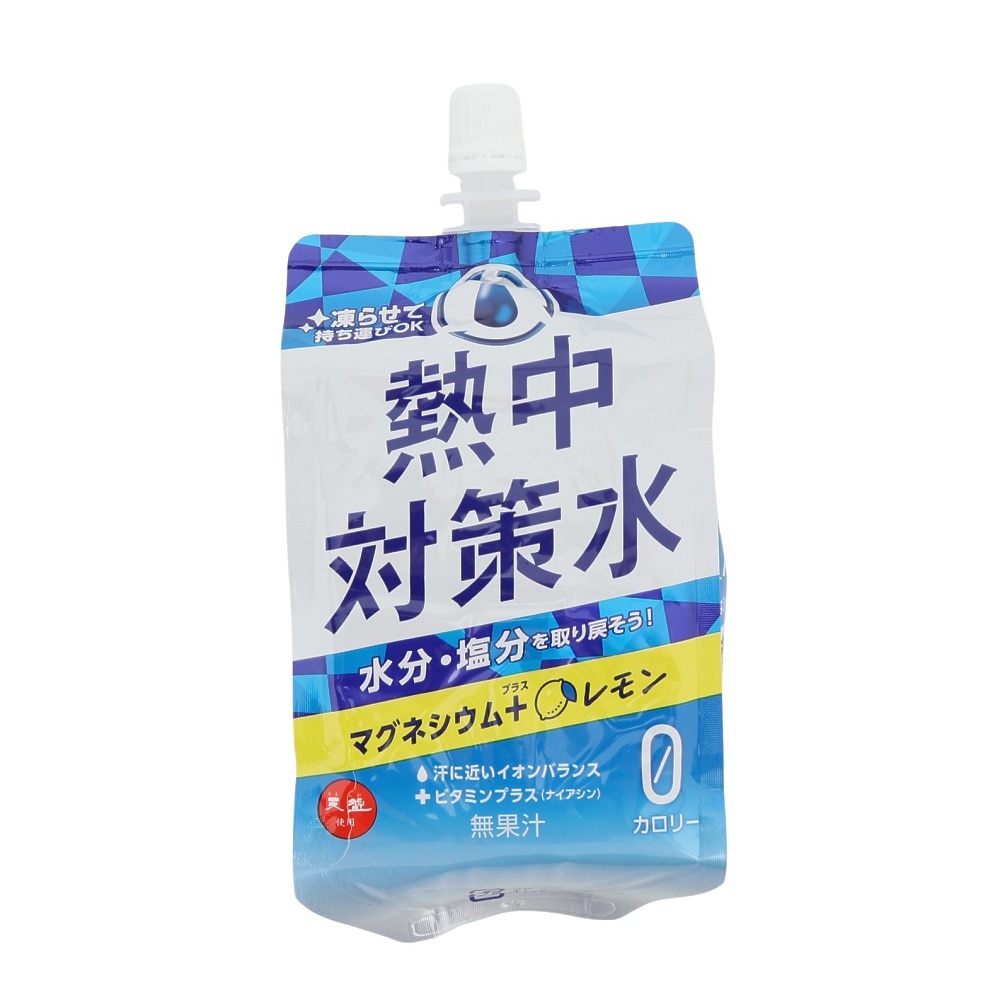 熱中対策水（メンズ、レディース、キッズ）パウチ飲料 熱中対策パウチ レモン味 300g 水分補給 塩分補給 熱中症対策 暑さ対策 持ち運び ドリンク パウチ