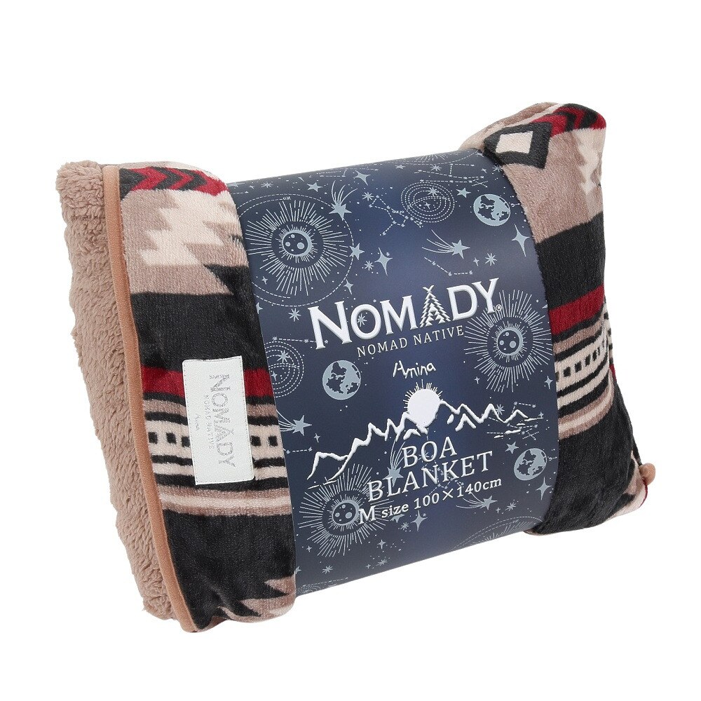 アミナ（amina）（メンズ、レディース）裏ボア NOMADY ブランケット M CCKP4302 BLACK ポンチョ 保温