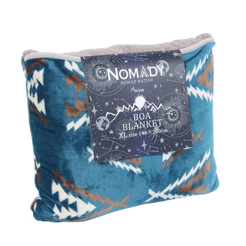 アミナ（amina）（メンズ、レディース）裏ボア NOMADY ブランケット XL シングルサイズ CCKP4303TQ BLUE 保温