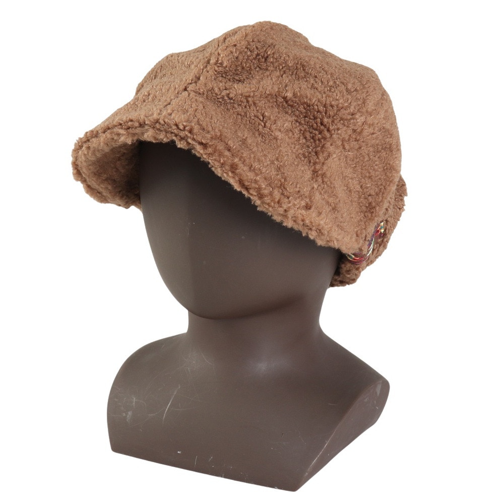 アミナ（amina）（メンズ、レディース）プラムファー キャップ JTYP3305 CAMEL キャラメル