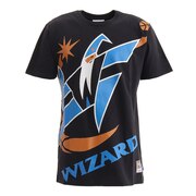 ミッチェルアンドネス（Mitchell&Ness）（メンズ）バスケットボールウェア ビックフェイス Tシャツ ワシントンウィザーズ SSTEBW19070WWIBLCK