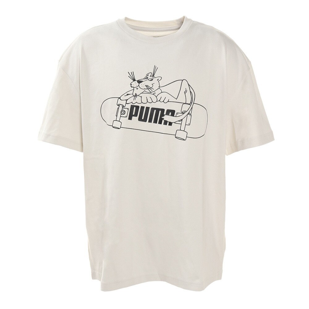  SUPER PUMA 半袖Tシャツ 587604 05 WHT スポーツウェア