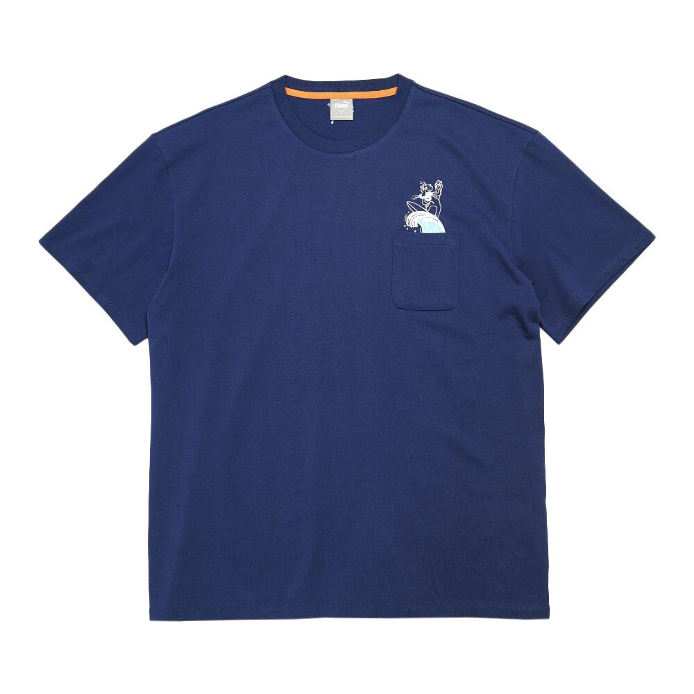  SUPER PUMAリラックス 半袖Tシャツ 589889 01 NVY
