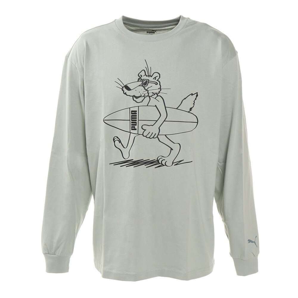 SUPER PUMA 長袖TシャツB 587605 04 GRN スポーツウェア