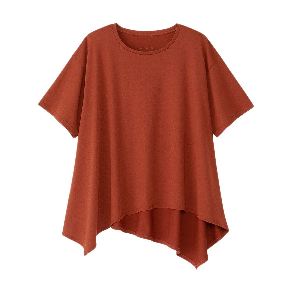 ダンスキン（DANSKIN）（レディース）アシンメトリー フレア 半袖 Tシャツ DC724105 RU