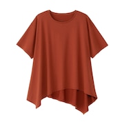 (レディース)アシンメトリー フレア 半袖 Tシャツ DC724105 RU