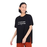 (メンズ、レディース)プリントハーフスリーブオーバーサイズドTシャツ DC724109 K