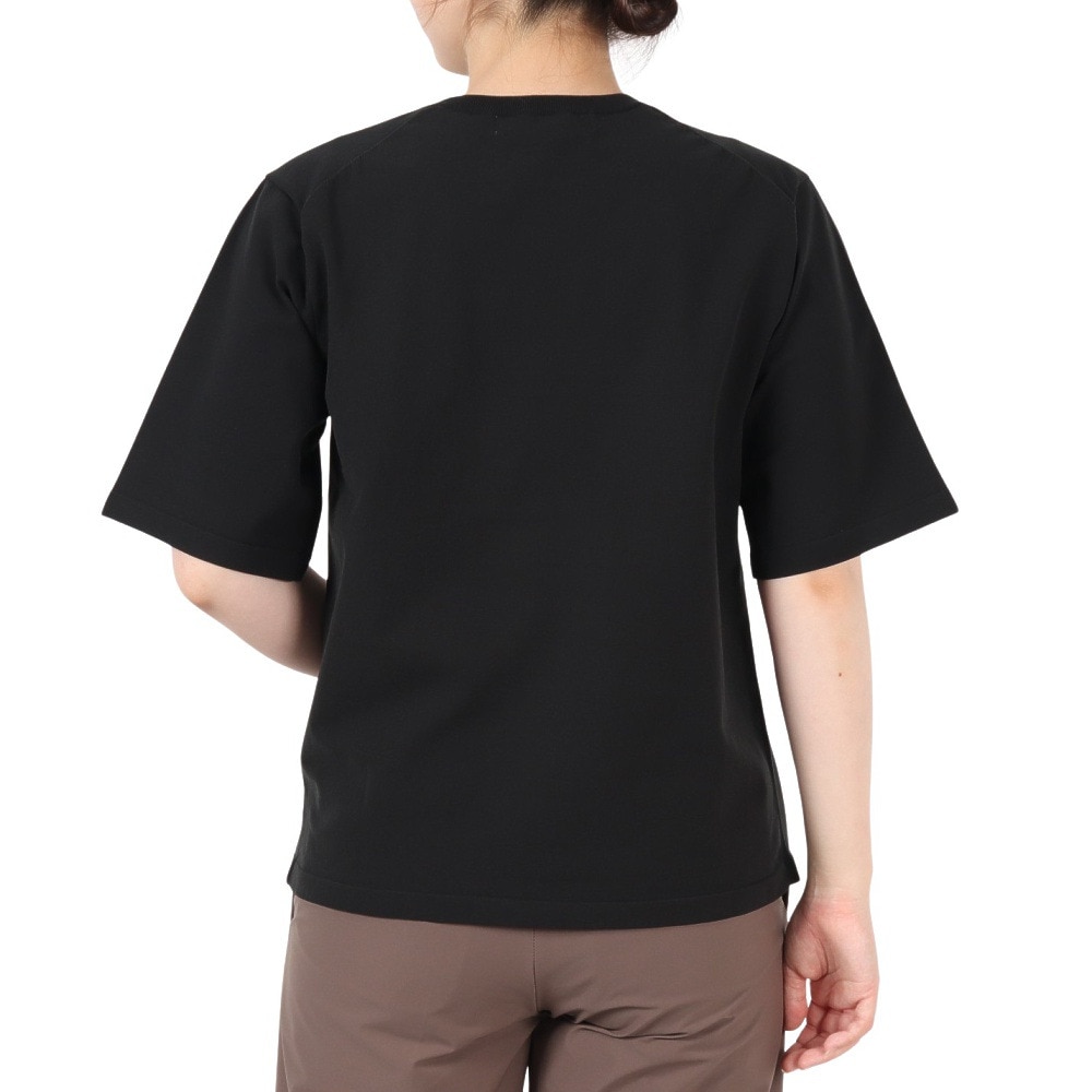 ダンスキン（DANSKIN）（レディース）エア ニット 半袖Tシャツ DMF823300 K