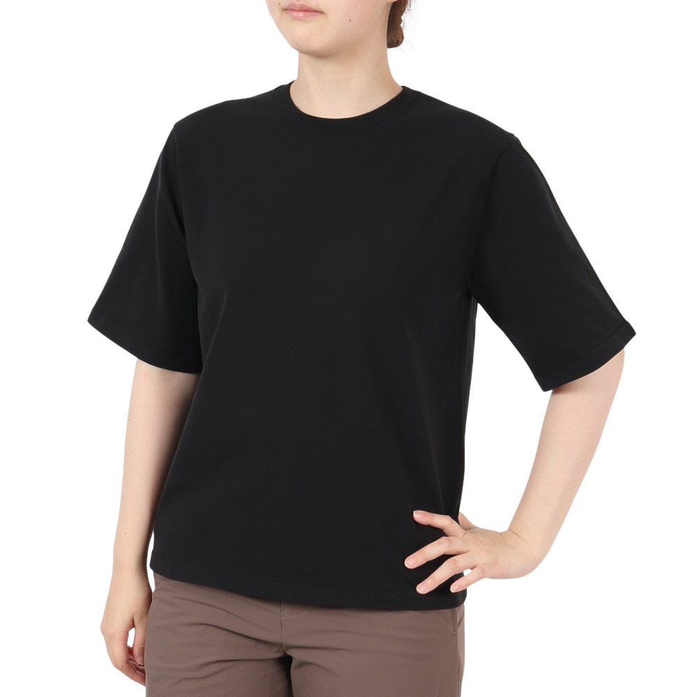 ダンスキン（DANSKIN）（レディース）エア ニット 半袖Tシャツ DMF823300 K