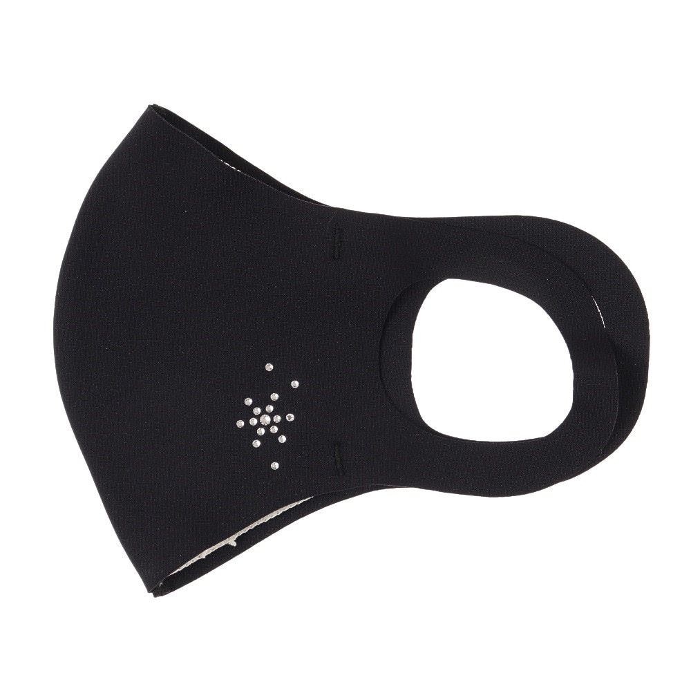 ウィッテム（HUITIEME）（レディース）ラインストーンマスク 洗えるマスク ブラック HU21SES669010 BLK