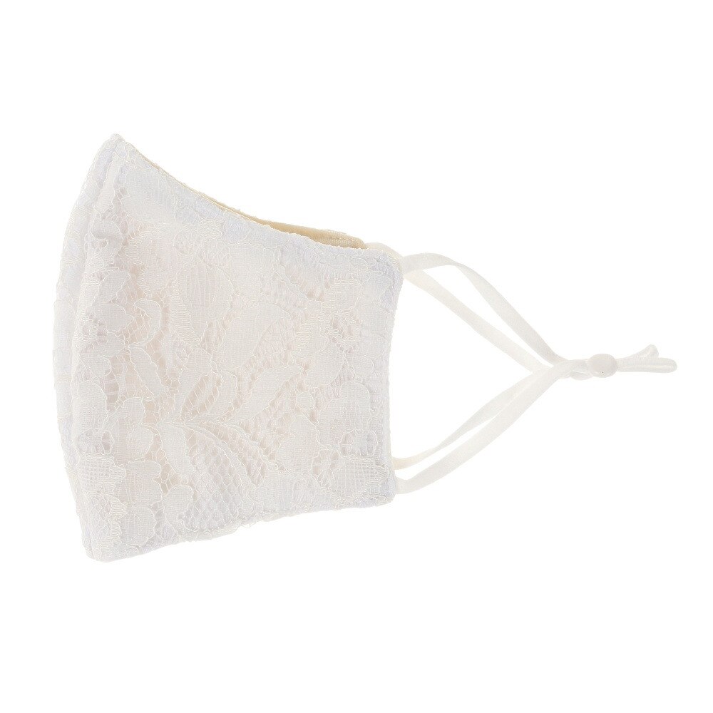ウィッテム（HUITIEME）（レディース）レースマスク 洗えるマスク ホワイト HU21SES669011 WHT