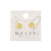 クーリア（Q-Lia）（レディース）マスクにつけるピアス ボタンタイプ フラワー イエロー 56352