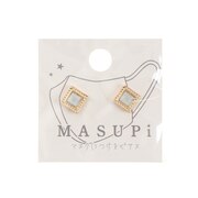 クーリア（Q-Lia）（レディース）マスクにつけるピアス ボタンタイプ スクエア ゴールド 56358