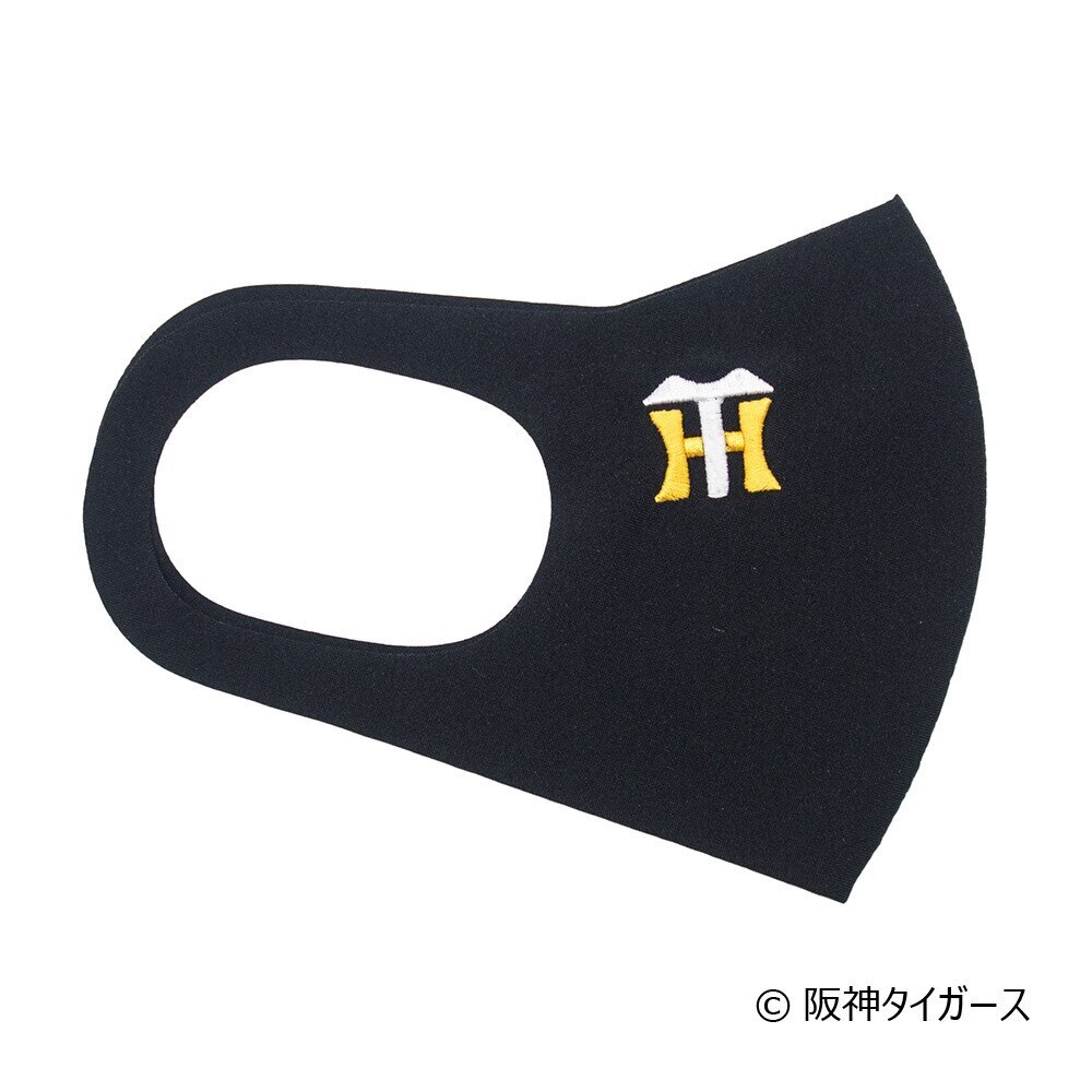  阪神タイガース 刺繍入り マウスカバー スポーツ 野球 洗える ブラック