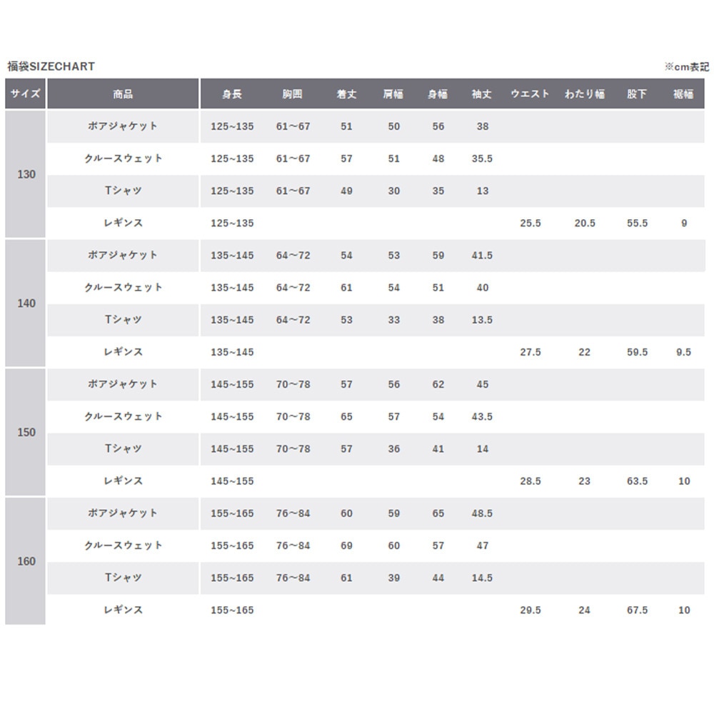 フィラ（FILA）（キッズ）2026年新春福袋 スポーツ 子供 ガールズ 5点セット ボアジャケット クルースウェット Tシャツ レギンス ナップサック