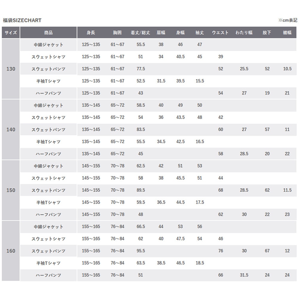 ジローム（GIRAUDM）（キッズ）2026年新春福袋 スポーツ 子供 ボーイズ 6点セット 中綿ジャケット スウェットシャツ スウェットパンツ 半袖Tシャツ etc.