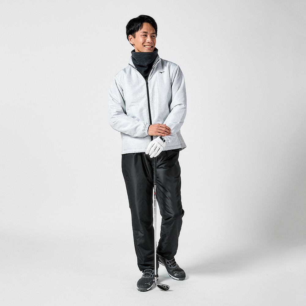ミズノ（MIZUNO）（メンズ）2026年新春福袋 ゴルフ メンズ 4点セット グレー 中綿ジャケット 中綿パンツ ハイネックインナー ネックウォーマー