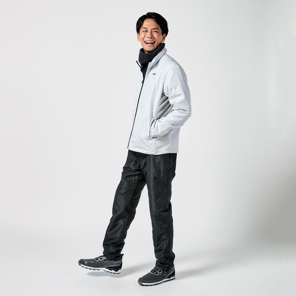 ミズノ（MIZUNO）（メンズ）2026年新春福袋 ゴルフ メンズ 4点セット グレー 中綿ジャケット 中綿パンツ ハイネックインナー ネックウォーマー