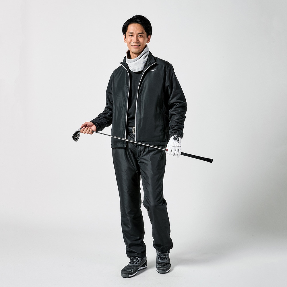 ミズノ（MIZUNO）（メンズ）2026年新春福袋 ゴルフ メンズ 4点セット ブラック 中綿ジャケット 中綿パンツ ハイネックインナー ネックウォーマー