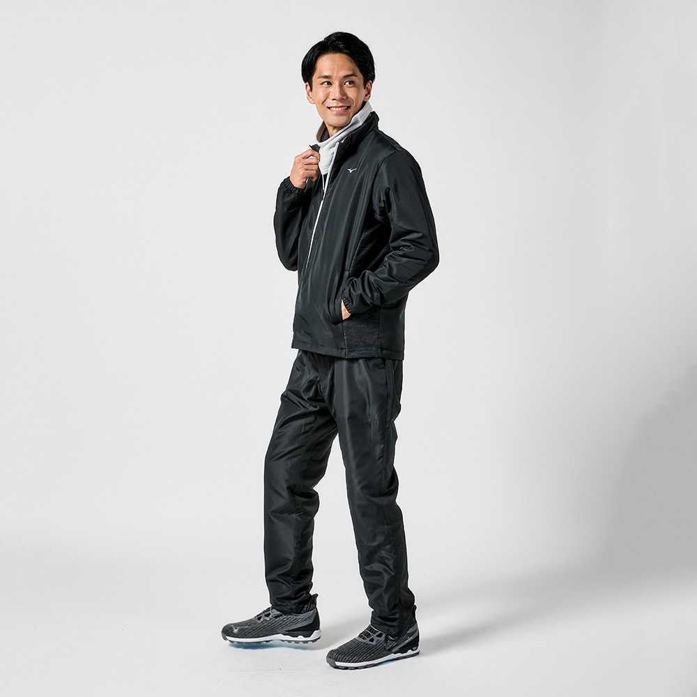 ミズノ（MIZUNO）（メンズ）2026年新春福袋 ゴルフ メンズ 4点セット ブラック 中綿ジャケット 中綿パンツ ハイネックインナー ネックウォーマー