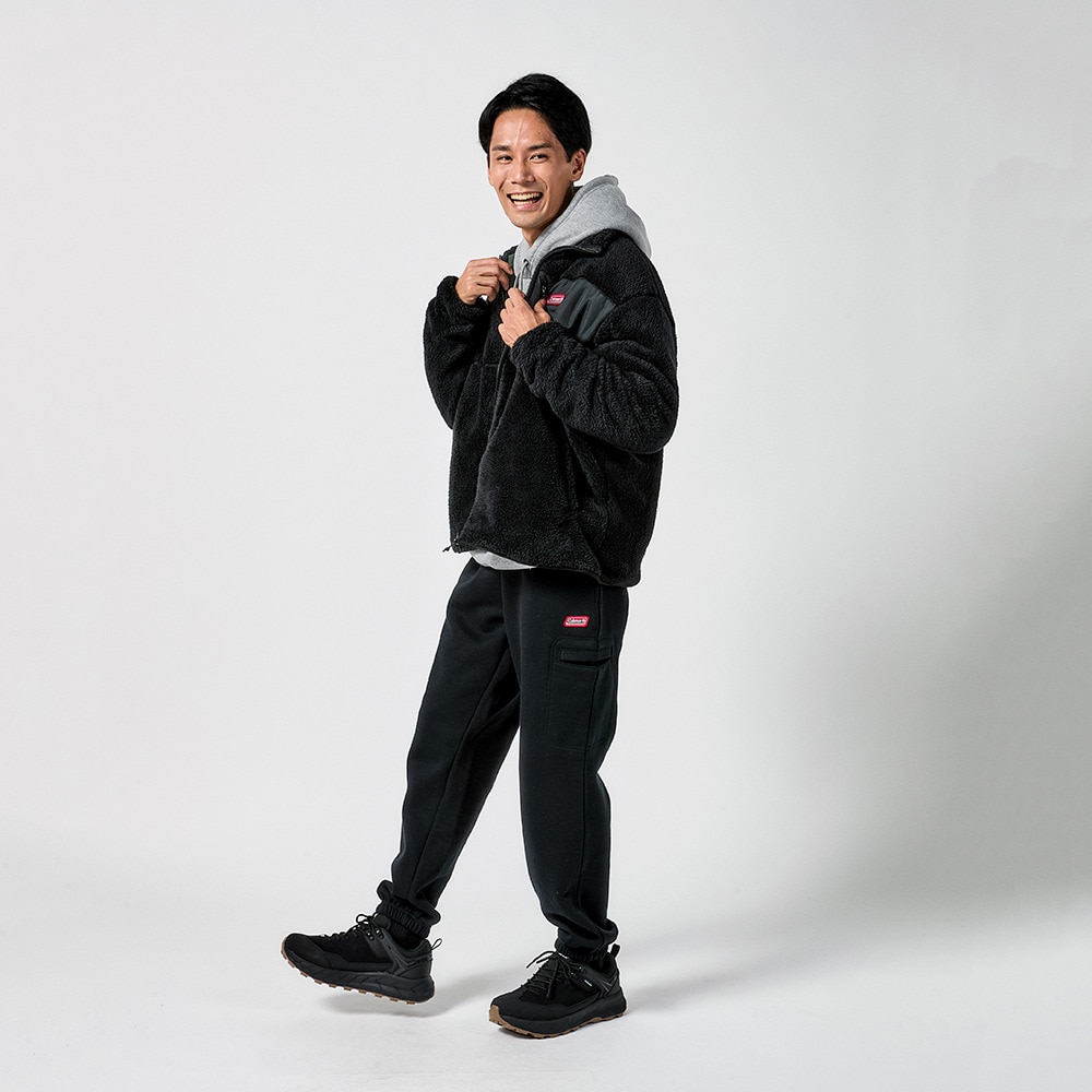 コールマン（Coleman）（メンズ）2026年新春福袋 アウトドア メンズ 4点セット ボアフリースジャケット スウェットパーカー スウェットパンツ 長袖Tシャツ