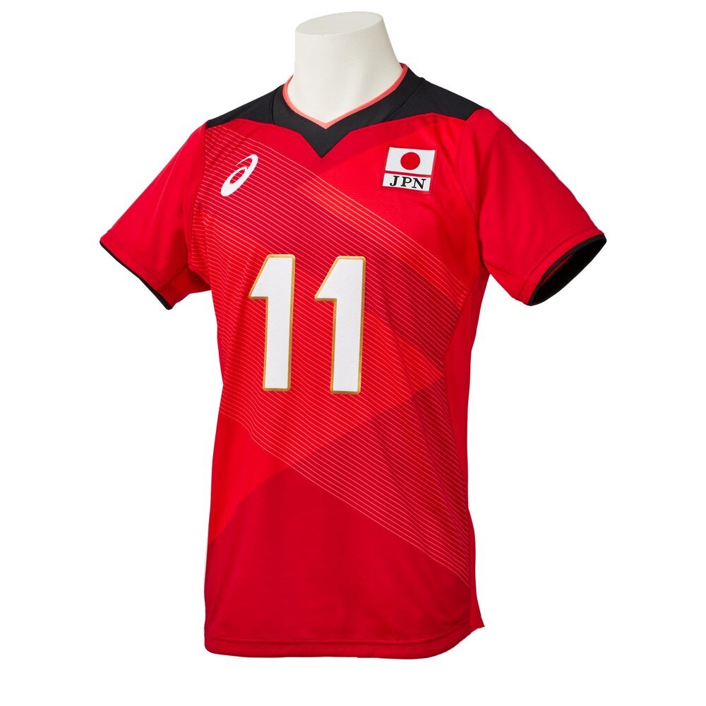 アシックス バレーボール男子日本代表ユニフォーム No 11 Nishida オーセンティックシャツ 西田有志選手 53a099 603 スポーツ用品はスーパースポーツゼビオ