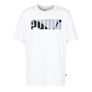 (メンズ)グラフィック コットン 半袖Tシャツ 678472 02 WHT