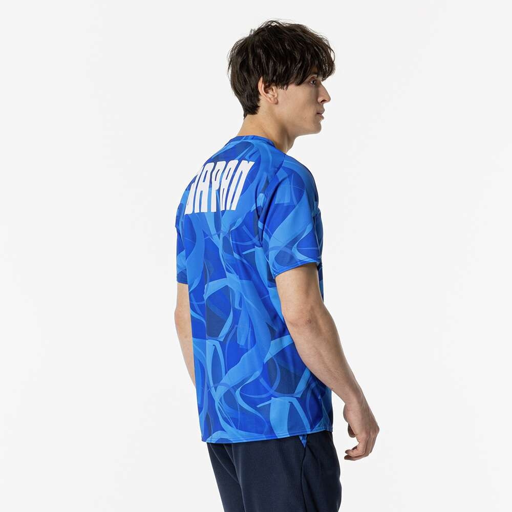 ミズノ（MIZUNO）（メンズ、レディース）MUGEN GRAPHIC 応援Tシャツ ユニセックス ディレクトワールブルー 32MABPC122