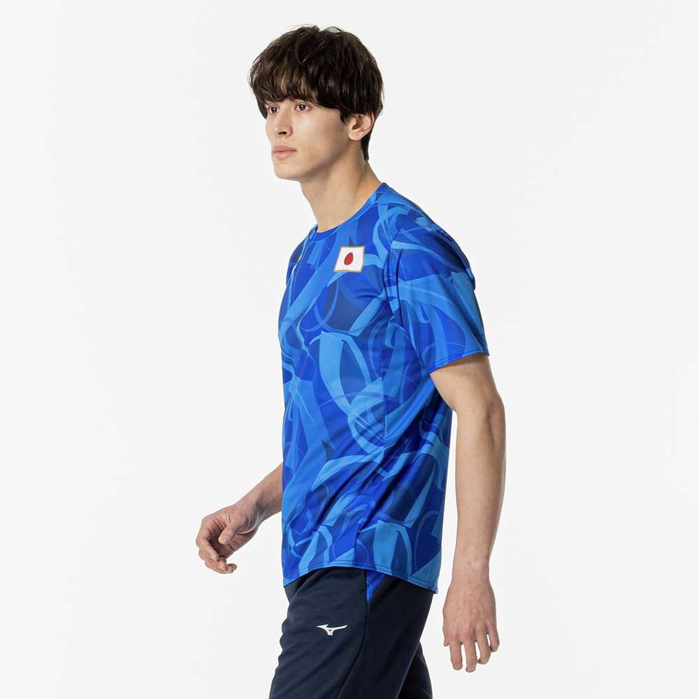 ミズノ（MIZUNO）（メンズ、レディース）MUGEN GRAPHIC 応援Tシャツ ユニセックス ディレクトワールブルー 32MABPC122