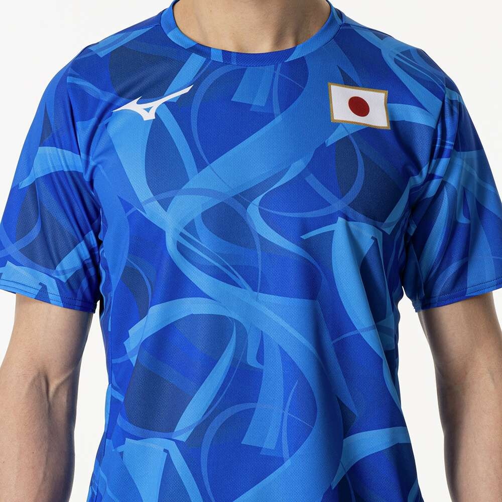 ミズノ（MIZUNO）（メンズ、レディース）MUGEN GRAPHIC 応援Tシャツ ユニセックス ディレクトワールブルー 32MABPC122
