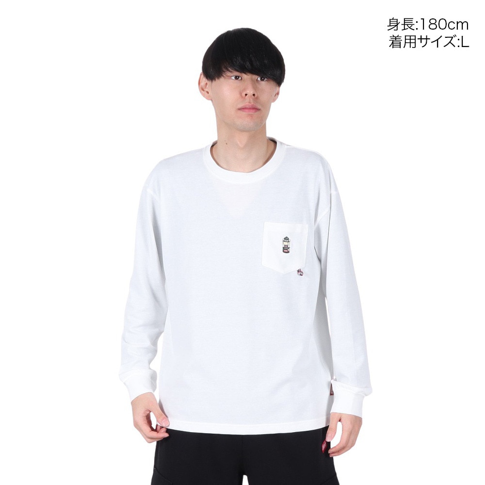 コールマン（Coleman）（メンズ）天竺ポケット 長袖Tシャツ X0460AA WHT