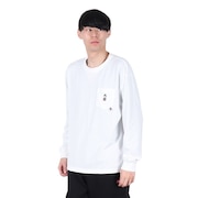 (メンズ)天竺ポケット 長袖Tシャツ X0460AA WHT