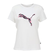 (レディース)グラフィック 半袖Tシャツ 684178 02 WHT