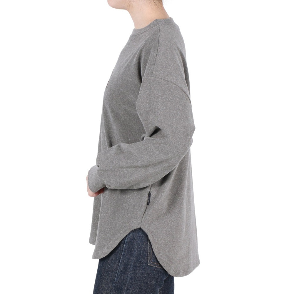クリフメイヤー（KRIFF MAYER）（レディース）もちのびゆるTシャツ 長袖 W2567807 13 A/GRAY