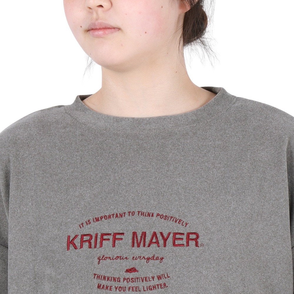 クリフメイヤー（KRIFF MAYER）（レディース）もちのびゆるTシャツ 長袖 W2567807 13 A/GRAY