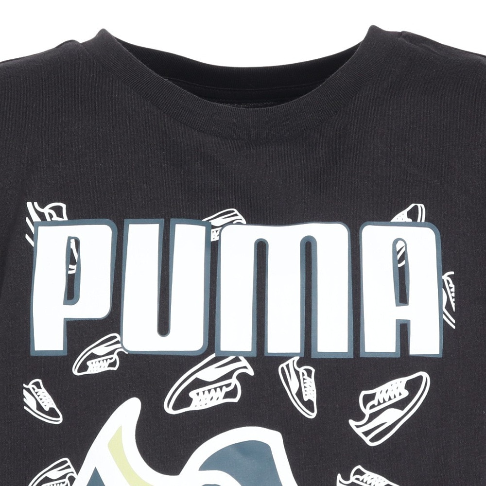 プーマ（PUMA）（キッズ）ジュニア エッセンシャル+ ロゴ LAB グラフィック 半袖Tシャツ 684040 01 BLK
