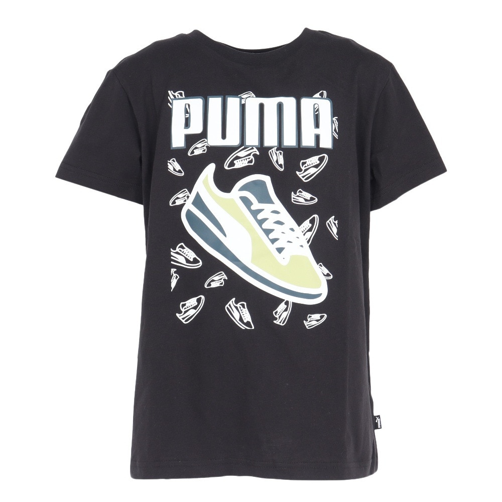 プーマ（PUMA）（キッズ）ジュニア エッセンシャル+ ロゴ LAB グラフィック 半袖Tシャツ 684040 01 BLK