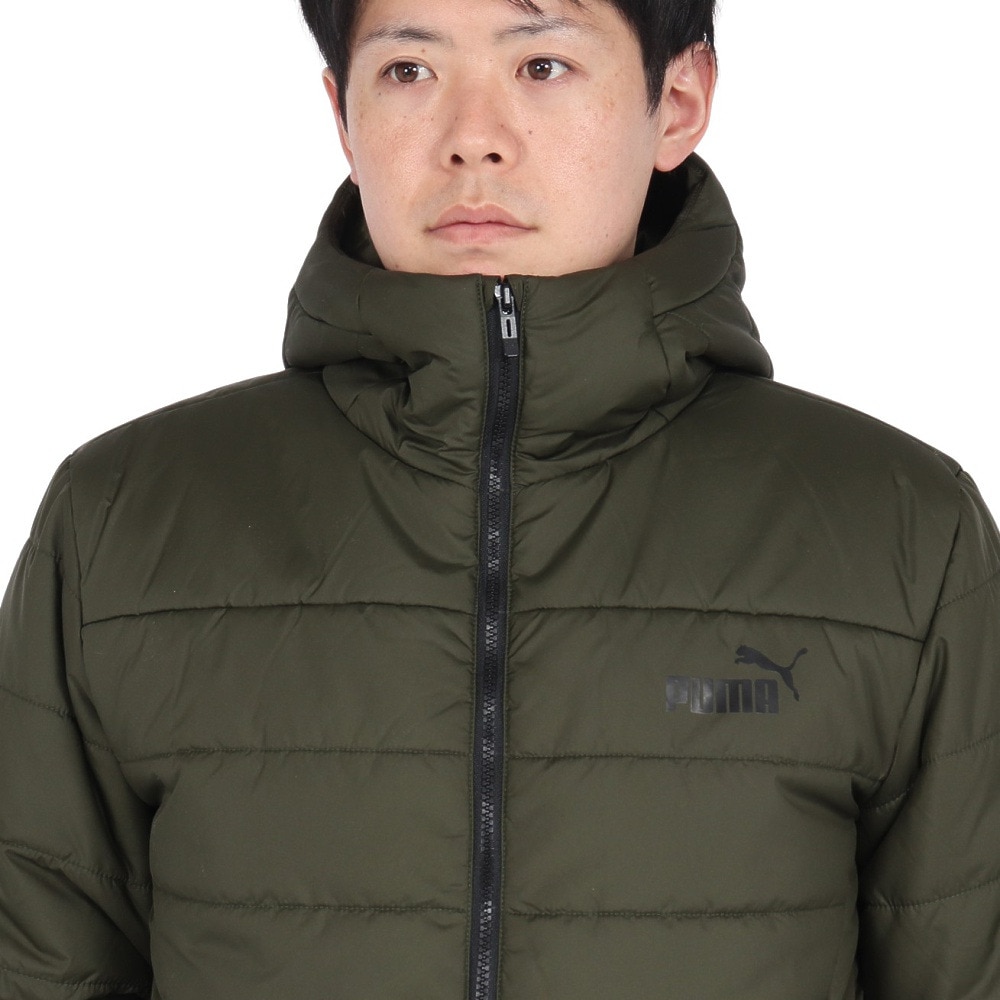 プーマ（PUMA）（メンズ）ESS フーデッド パデットジャケット 672418 70 DGRN