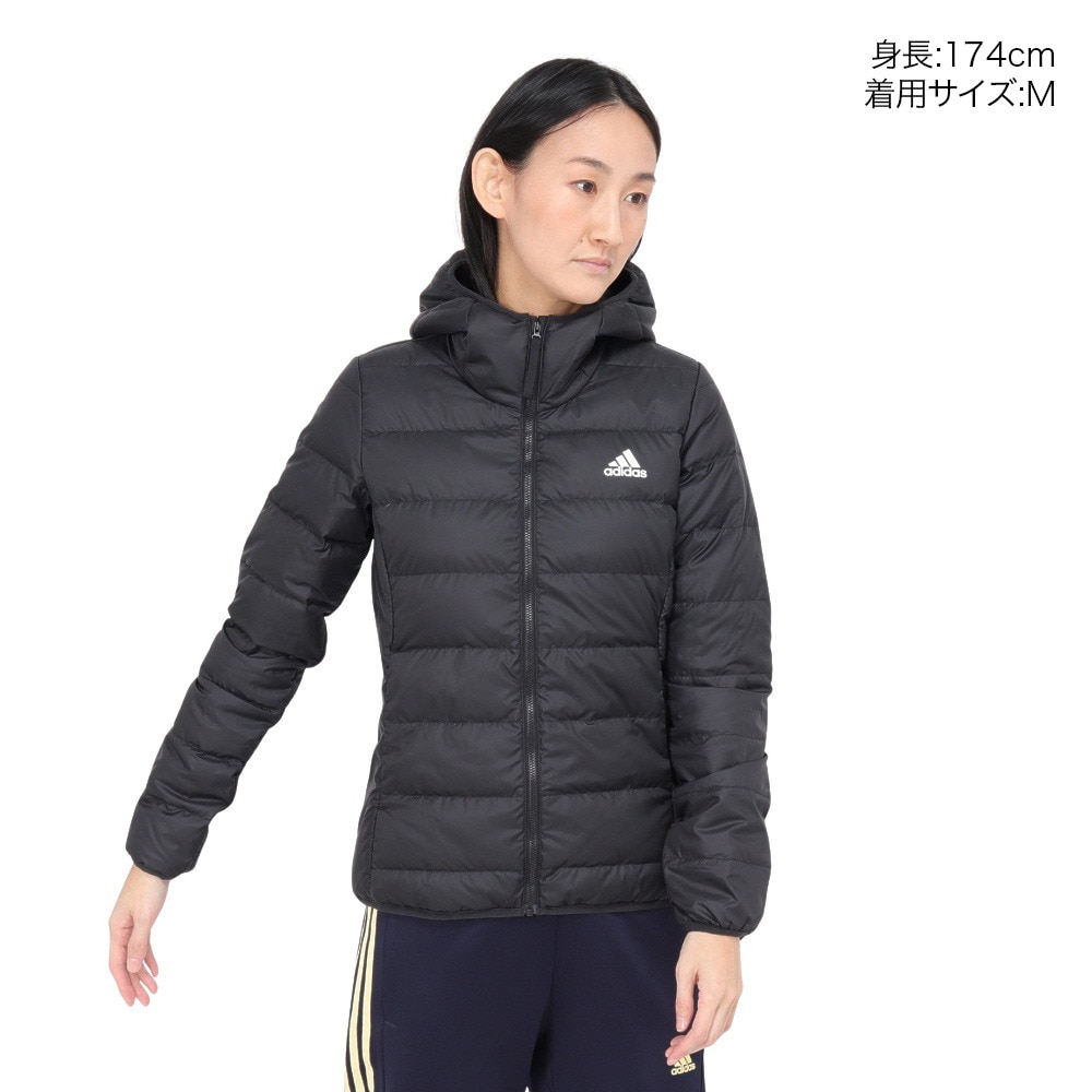アディダス（adidas）（レディース）エッセンシャルズ ライトダウン フード付きジャケット DKG24-HZ5724