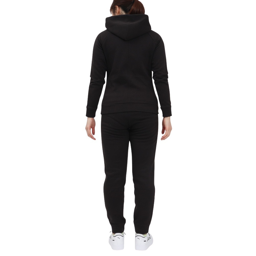 プーマ（PUMA）（レディース）ウォームアップ クラシック フーデット トラックス 上下セット 684127 01 BLK