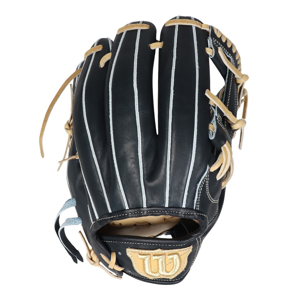 ウイルソン（Wilson）（メンズ、レディース）硬式用グラブ 内野手用 野球グローブ 一般 Wilson Staff DUAL 87 Wブラック ウィルソン デュアル WBW102309
