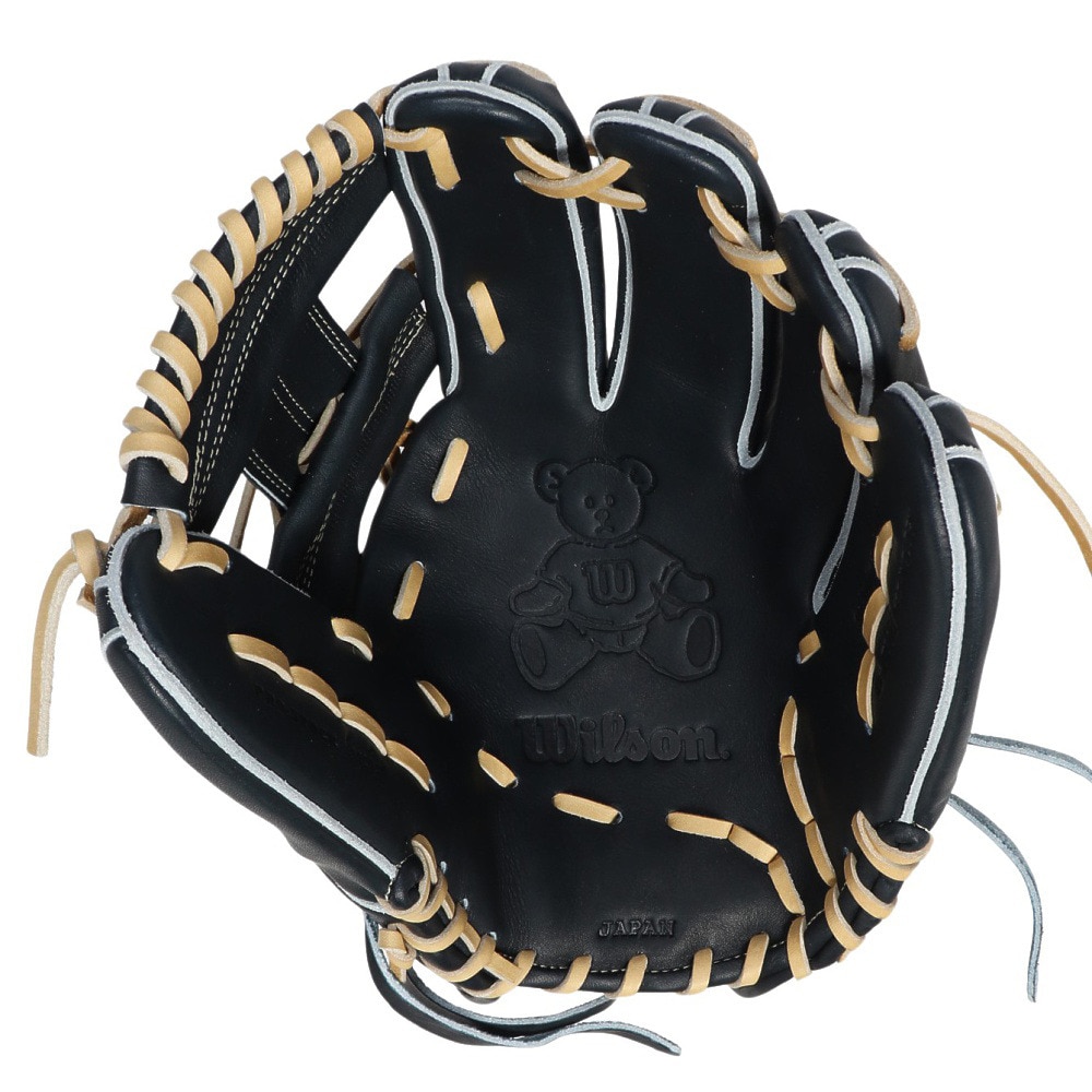 ウイルソン（Wilson）（メンズ、レディース）硬式用グラブ 内野手用 野球グローブ 一般 Wilson Staff DUAL 87 Wブラック ウィルソン デュアル WBW102309