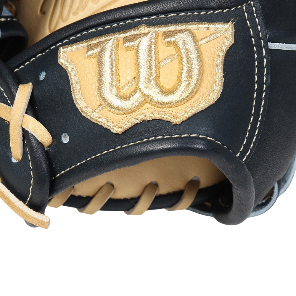 ウイルソン（Wilson）（メンズ、レディース）硬式用グラブ 内野手用 野球グローブ 一般 Wilson Staff DUAL 87 Wブラック ウィルソン デュアル WBW102309