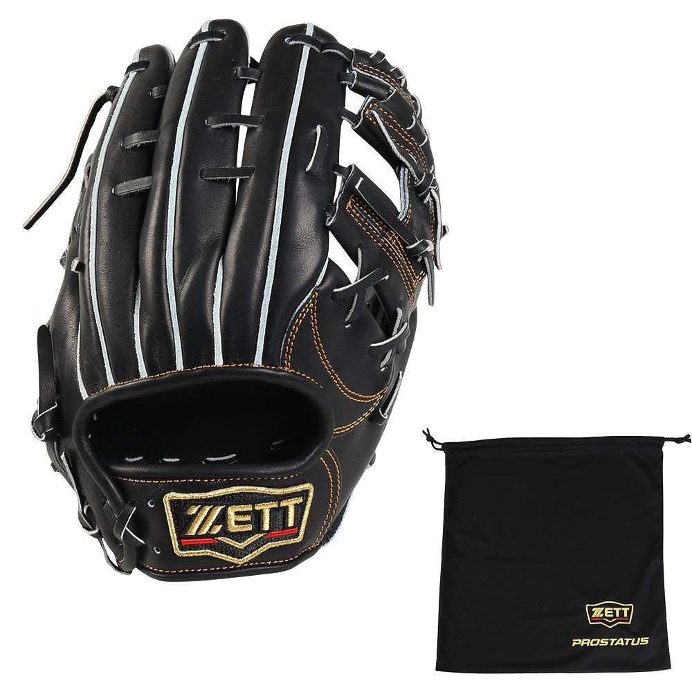 ゼット（ZETT）（メンズ）硬式用グラブ 内野手用 野球グローブ 一般 プロステイタス BPROG565-1900