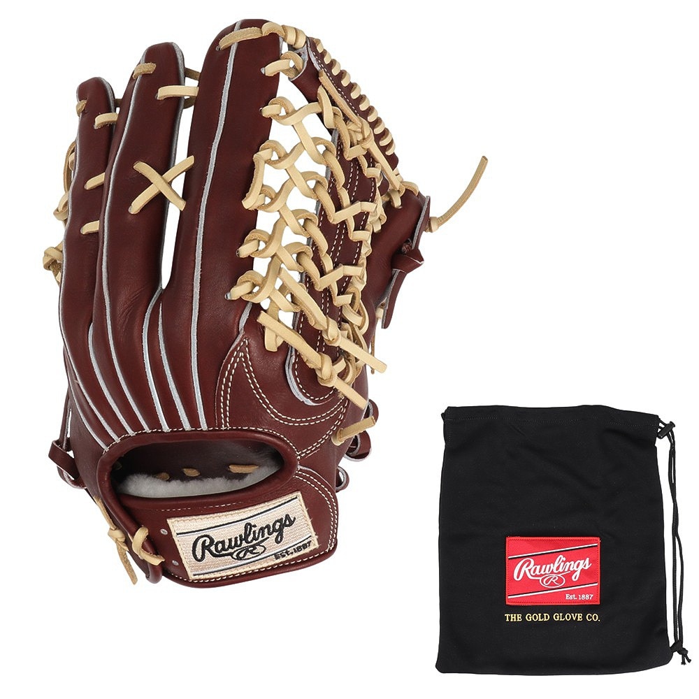 ローリングス（Rawlings）（メンズ）硬式用グラブ 外野手用 野球グローブ 一般 HOH ジャパン GH5FHJR89-BUR